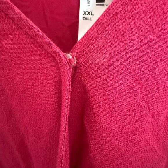 OLD NAVY NWT Women's PLUS XXL TALL Empire Waist Pink Tangiers Gauze Maxi Dress - Picture 10 of 13